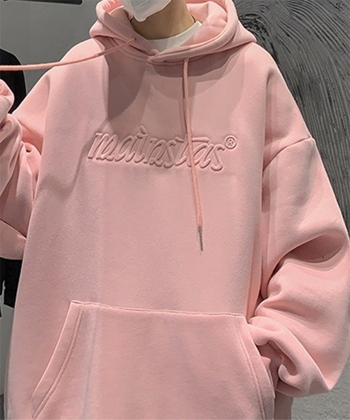WESTBOY（ウエストボーイ）の「【WB ORIGINALS】 Embossing Drop Shoulder Hoodie  WO21S215TP（パーカー・メンズ・グレー/ピンク/ブルー・M/L/XL）」の13枚目の写真