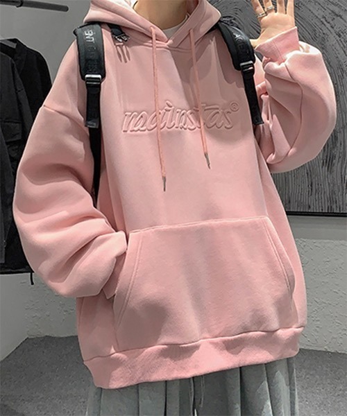 WESTBOY（ウエストボーイ）の「【WB ORIGINALS】 Embossing Drop Shoulder Hoodie  WO21S215TP（パーカー・メンズ・グレー/ピンク/ブルー・M/L/XL）」の14枚目の写真