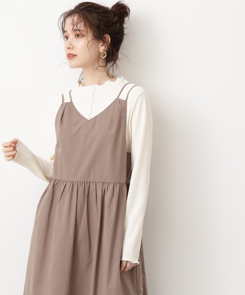 N.（N. Natural Beauty Basic）（エヌエヌナチュラルビューティーベーシック）の「Vネックキャミソールワンピース（ワンピース・レディース・ブルー/ブラック/ベージュ・MEDIUM）」の15枚目の写真