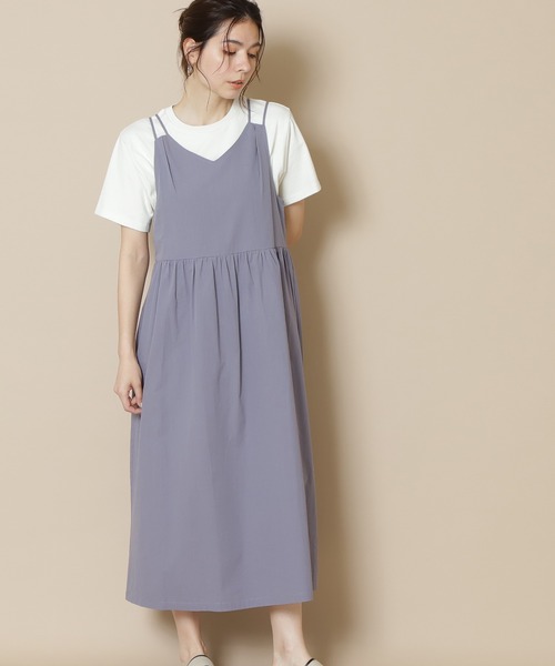 N.（N. Natural Beauty Basic）（エヌエヌナチュラルビューティーベーシック）の「Vネックキャミソールワンピース（ワンピース・レディース・ブルー/ブラック/ベージュ・MEDIUM）」の20枚目の写真