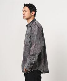 DIESEL ディーゼル パッチデザイン ストーンウォッシュ 長袖シャツ DIESEL ディーゼル パッチデザイン ストーンウォッシュ 長袖