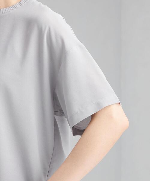 green label relaxing（グリーンレーベルリラクシング）の「FFC シアー ワイド プルオーバー ＆ カップ キャミ セット（Tシャツ/カットソー・レディース・ライトグレー/ブラック/オリーブ・FREE）」の17枚目の写真