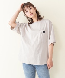【C-17】ポケット付きビッグシルエット(ルーズフィット)ラウンド型Tシャツ
