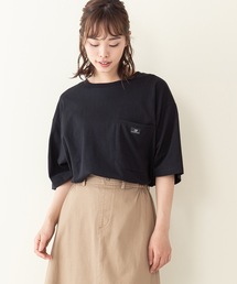 【C-17】ポケット付きビッグシルエット（ルーズフィット）ラウンド型Tシャツ