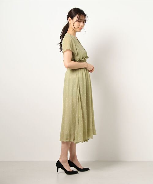 UNRELISH（アンレリッシュ）の「シアードットワンピース（ワンピース・レディース・ライトグリーン/ブラック・MEDIUM）」の3枚目の写真