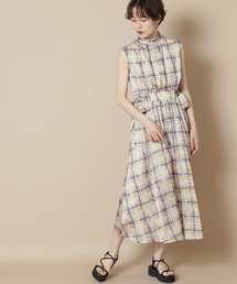 N.(N. Natural Beauty Basic) | 【S Size Line】◆にじみチェックワンピース(ワンピース)