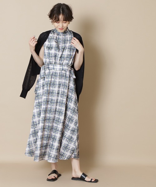 N.（N. Natural Beauty Basic）（エヌエヌナチュラルビューティーベーシック）の「【S Size Line】◆にじみチェックワンピース（ワンピース・レディース・グレー系その他/イエロー系その他・SMALL/MEDIUM）」の11枚目の写真