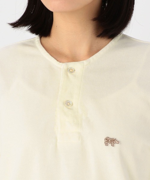 Scye(サイ)の「◇【Scye】〈別注〉鹿の子ヘンリーネックTシャツ WOMEN(Tシャツ/カットソー・レディース・ライトブルー/ブラウン/アイボリー/ダークグレー・38)」の14枚目の写真