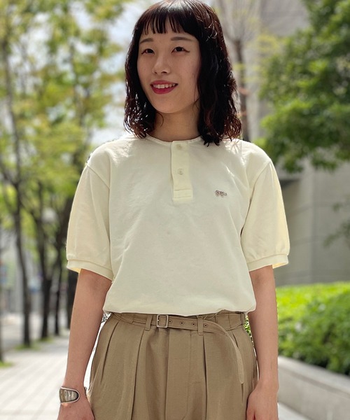 Scye(サイ)の「◇【Scye】〈別注〉鹿の子ヘンリーネックTシャツ WOMEN(Tシャツ/カットソー・レディース・ライトブルー/ブラウン/アイボリー/ダークグレー・38)」の10枚目の写真