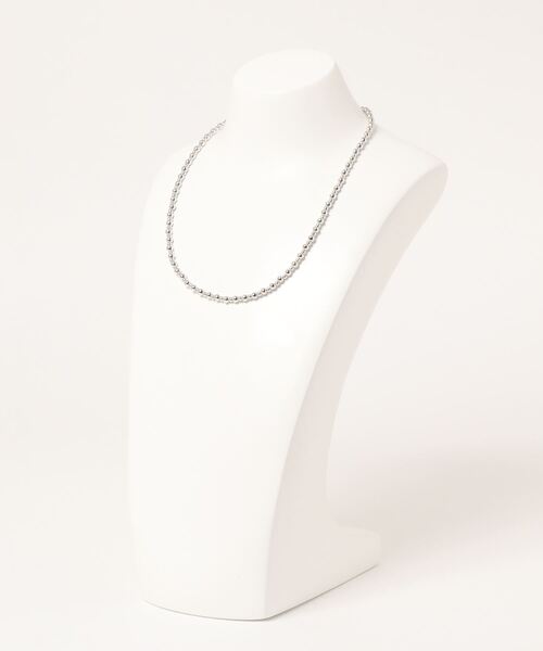 N.（N. Natural Beauty Basic）（エヌエヌナチュラルビューティーベーシック）の「ボールチェーンショートネックレス（ネックレス・レディース・シルバー・FREE）」の2枚目の写真