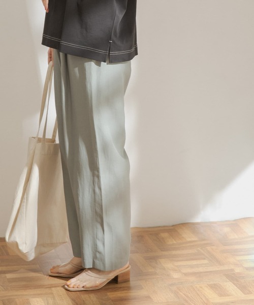 FORK&SPOON（フォークアンドスプーン）の「FORK&SPOON　リンクルエアータックトラウザー（その他パンツ・レディース・ブラック/グレー系その他/グリーン系その他・ONE）」の18枚目の写真