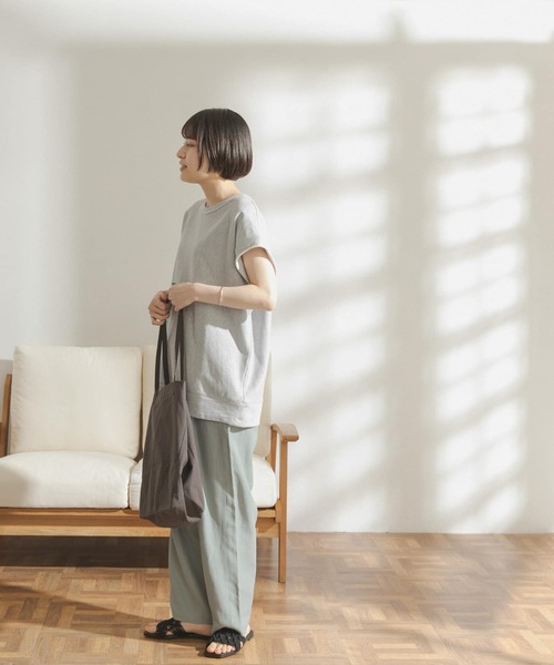 FORK&SPOON（フォークアンドスプーン）の「FORK&SPOON　リンクルエアータックトラウザー（その他パンツ・レディース・ブラック/グレー系その他/グリーン系その他・ONE）」の19枚目の写真