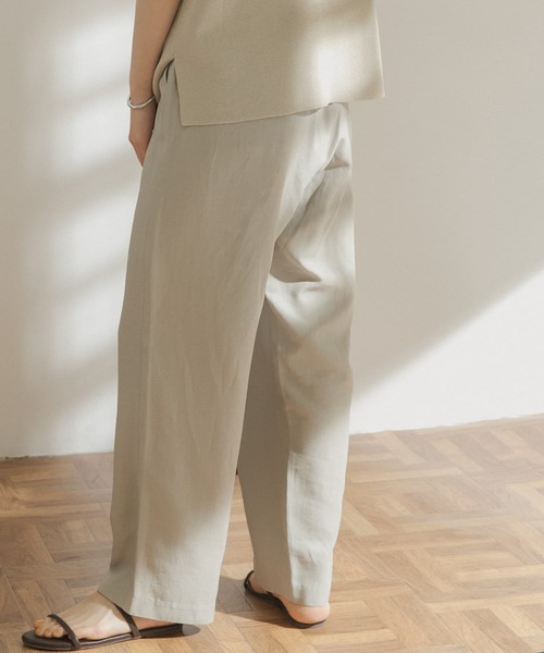 FORK&SPOON（フォークアンドスプーン）の「FORK&SPOON　リンクルエアータックトラウザー（その他パンツ・レディース・ブラック/グレー系その他/グリーン系その他・ONE）」の14枚目の写真