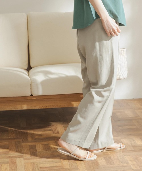 FORK&SPOON（フォークアンドスプーン）の「FORK&SPOON　リンクルエアータックトラウザー（その他パンツ・レディース・ブラック/グレー系その他/グリーン系その他・ONE）」の16枚目の写真