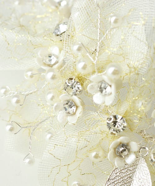 Catherine Cottage（キャサリンコテージ）の「チュールフラワーヘッドドレス（その他ヘアアクセサリー・キッズ・ホワイト系・FREE）」の7枚目の写真