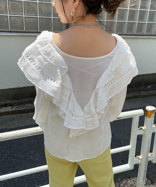 Chico フーズフーチコ のファッション トップス Who S セール Who Who S 2wayボリュームフリルブラウス シャツ ブラウス