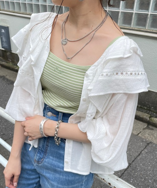 セール】2wayボリュームフリルブラウス（シャツ/ブラウス