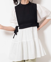 WEGO | WEGO/サイドリボンレイヤードミニワンピース(ワンピース)