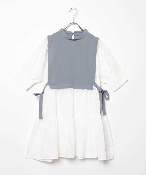 WEGO（ウィゴー）の「WEGO/サイドリボンレイヤードミニワンピース（ワンピース・レディース・サックスブルー/ブラック・FREE）」の21枚目の写真