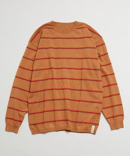 AlexanderLeeChang（アレキサンダーリーチャン）の「AlexanderLeeChang アレキサンダーリーチャン / PICOT BORDER KNIT ピコットボーダービッグシルエットニット セーター / AC062102（ニット/セーター・メンズ・ネイビー/ミント/ブラウン・2/3）」の10枚目の写真