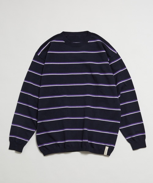 AlexanderLeeChang（アレキサンダーリーチャン）の「AlexanderLeeChang アレキサンダーリーチャン / PICOT BORDER KNIT ピコットボーダービッグシルエットニット セーター / AC062102（ニット/セーター・メンズ・ネイビー/ミント/ブラウン・2/3）」の17枚目の写真