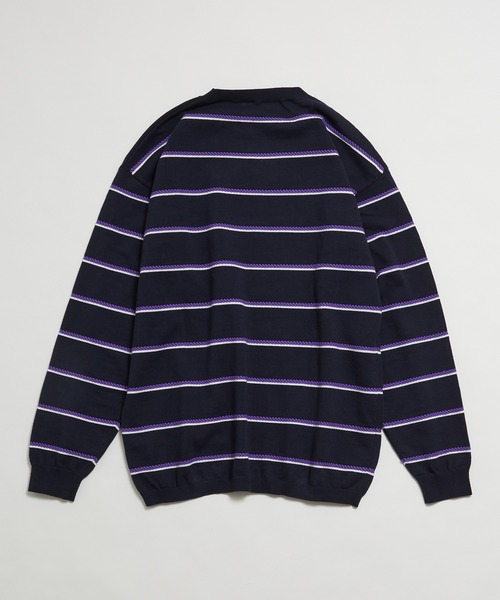 AlexanderLeeChang（アレキサンダーリーチャン）の「AlexanderLeeChang アレキサンダーリーチャン / PICOT BORDER KNIT ピコットボーダービッグシルエットニット セーター / AC062102（ニット/セーター・メンズ・ネイビー/ミント/ブラウン・2/3）」の18枚目の写真