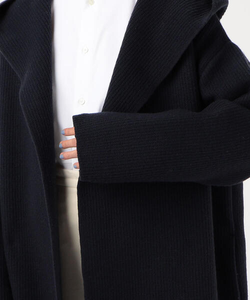 美品　ギャルリーヴィー　コート フーデット　ギャルリーヴィー　フーディーコート GALERIE VIE（ギャルリー ヴィー）の「ダブルインレーニット