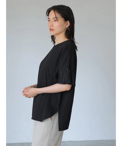 AMERICAN HOLIC(アメリカンホリック)の「異素材プリーツ袖カットプルオーバー *(Tシャツ/カットソー・レディース・ダークネイビー/オフホワイト・M/L)」の19枚目の写真