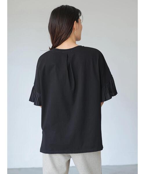 AMERICAN HOLIC(アメリカンホリック)の「異素材プリーツ袖カットプルオーバー *(Tシャツ/カットソー・レディース・ダークネイビー/オフホワイト・M/L)」の17枚目の写真