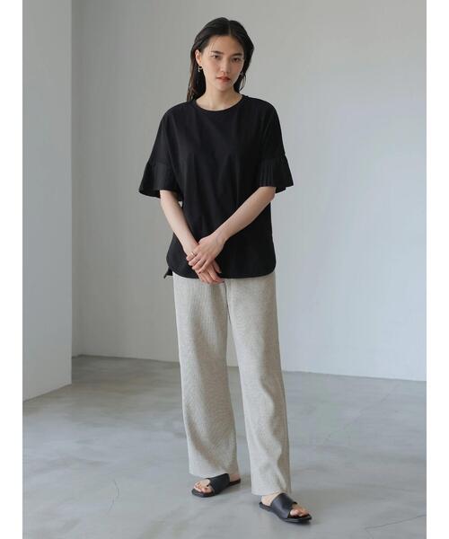 AMERICAN HOLIC(アメリカンホリック)の「異素材プリーツ袖カットプルオーバー *(Tシャツ/カットソー・レディース・ダークネイビー/オフホワイト・M/L)」の12枚目の写真