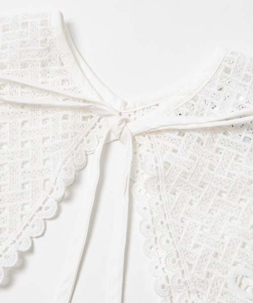 WEGO（ウィゴー）の「WEGO/BIG総レース付け襟（付け襟・レディース・ホワイト・FREE）」の4枚目の写真