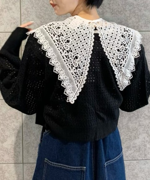 WEGO（ウィゴー）の「WEGO/BIG総レース付け襟（付け襟・レディース・ホワイト・FREE）」の8枚目の写真