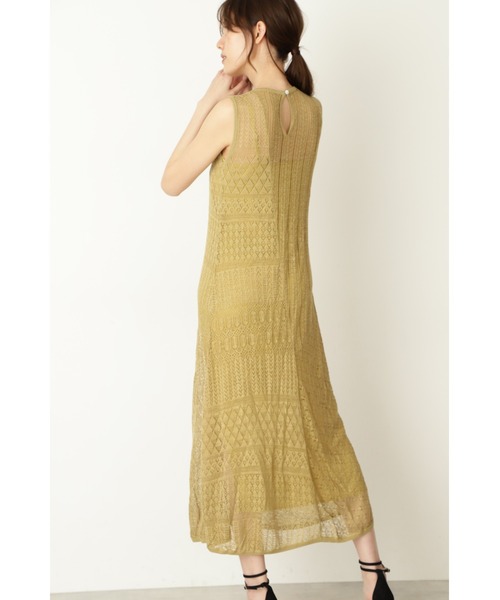 JILL STUART（ジルスチュアート）の「《Exclusive Line》パッチワークニットワンピース（ワンピース・レディース・ベージュ/カーキ・2）」の19枚目の写真