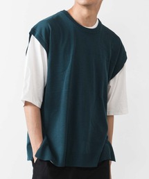 WEGO/アンサンブルリネンライクニットベスト