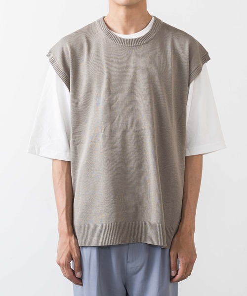 WEGO（ウィゴー）の「WEGO/アンサンブルリネンライクニットベスト（アンサンブル・メンズ・ダークオレンジ/ベージュ/ブラック/グリーン・MEDIUM/LARGE）」の21枚目の写真