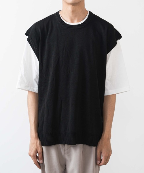 WEGO（ウィゴー）の「WEGO/アンサンブルリネンライクニットベスト（アンサンブル・メンズ・ダークオレンジ/ベージュ/ブラック/グリーン・MEDIUM/LARGE）」の14枚目の写真