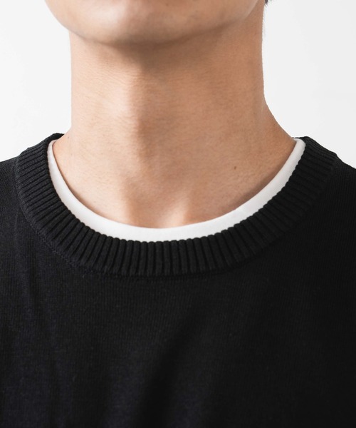 WEGO（ウィゴー）の「WEGO/アンサンブルリネンライクニットベスト（アンサンブル・メンズ・ダークオレンジ/ベージュ/ブラック/グリーン・MEDIUM/LARGE）」の6枚目の写真