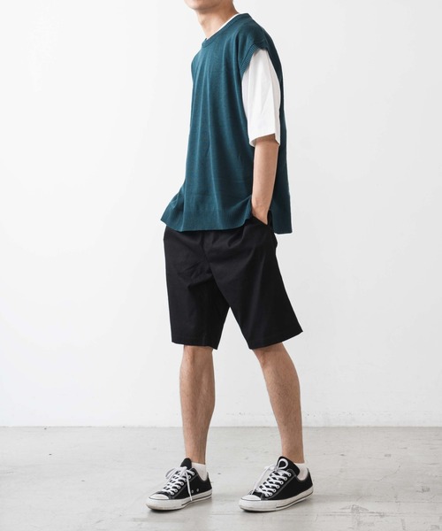 WEGO（ウィゴー）の「WEGO/アンサンブルリネンライクニットベスト（アンサンブル・メンズ・ダークオレンジ/ベージュ/ブラック/グリーン・MEDIUM/LARGE）」の11枚目の写真