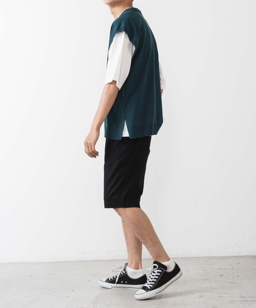 WEGO（ウィゴー）の「WEGO/アンサンブルリネンライクニットベスト（アンサンブル・メンズ・ダークオレンジ/ベージュ/ブラック/グリーン・MEDIUM/LARGE）」の16枚目の写真