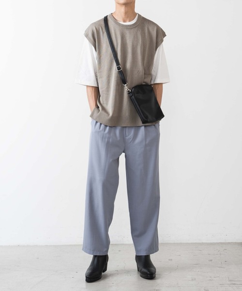 WEGO（ウィゴー）の「WEGO/アンサンブルリネンライクニットベスト（アンサンブル・メンズ・ダークオレンジ/ベージュ/ブラック/グリーン・MEDIUM/LARGE）」の13枚目の写真