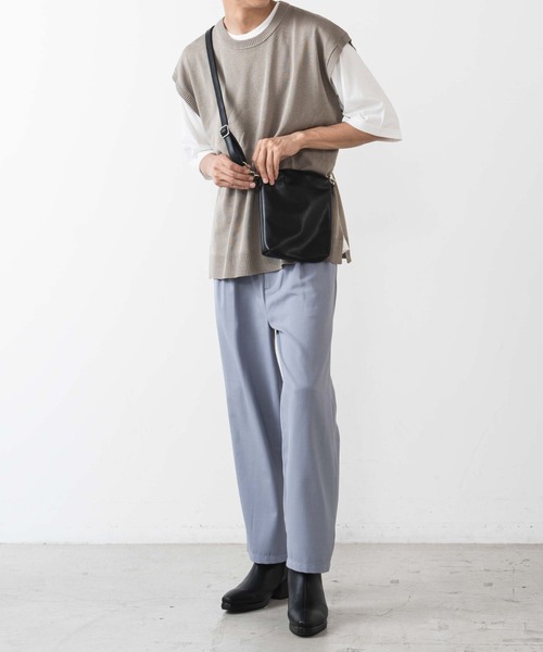 WEGO（ウィゴー）の「WEGO/アンサンブルリネンライクニットベスト（アンサンブル・メンズ・ダークオレンジ/ベージュ/ブラック/グリーン・MEDIUM/LARGE）」の7枚目の写真