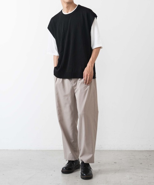 WEGO（ウィゴー）の「WEGO/アンサンブルリネンライクニットベスト（アンサンブル・メンズ・ダークオレンジ/ベージュ/ブラック/グリーン・MEDIUM/LARGE）」の15枚目の写真