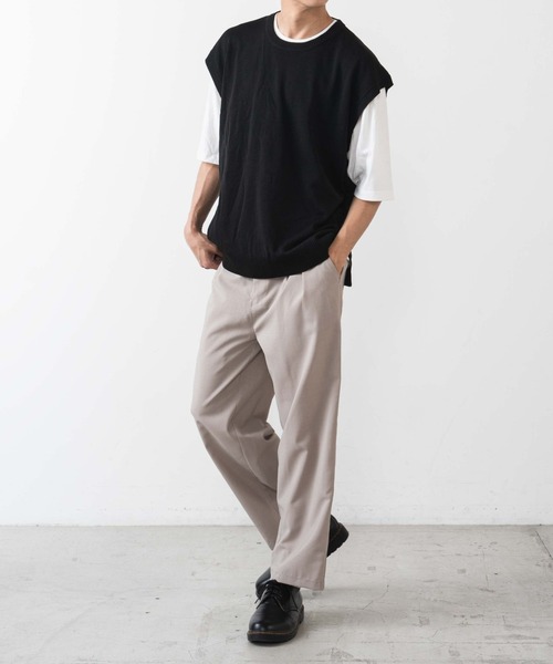 WEGO（ウィゴー）の「WEGO/アンサンブルリネンライクニットベスト（アンサンブル・メンズ・ダークオレンジ/ベージュ/ブラック/グリーン・MEDIUM/LARGE）」の20枚目の写真