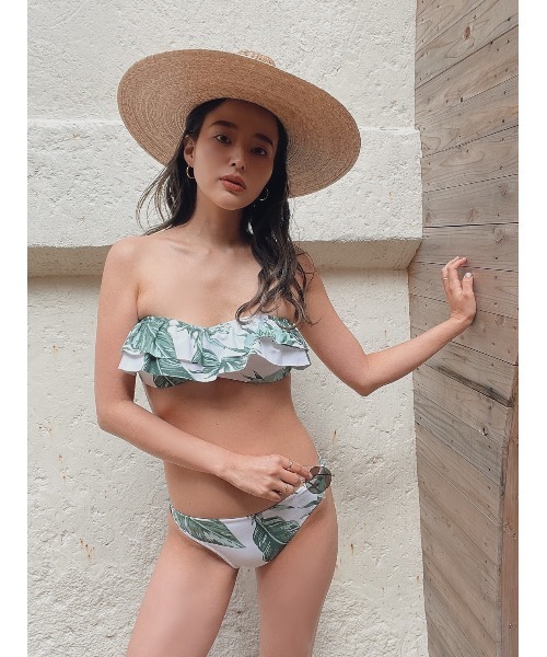TRUNC（トランクエイティーエイト）の「WildFlower pt Swimwear（水着・レディース・ネイビー/グリーン・FREE）」の18枚目の写真