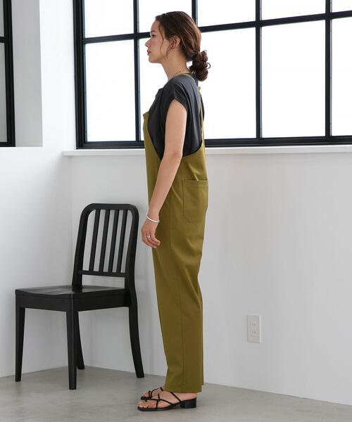 FEELING MADE（フィーリングメイド）の「FEELING MADE ストレッチポンチ テーパード サロペット（サロペット/オーバーオール・レディース・ブラック/オリーブ・SMALL/MEDIUM/LARGE）」の8枚目の写真