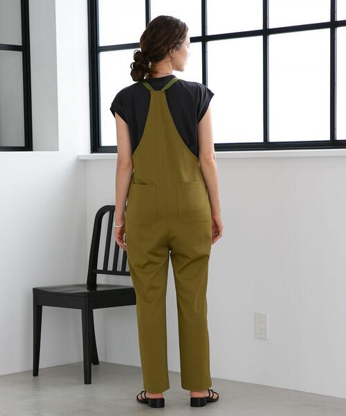 FEELING MADE（フィーリングメイド）の「FEELING MADE ストレッチポンチ テーパード サロペット（サロペット/オーバーオール・レディース・ブラック/オリーブ・SMALL/MEDIUM/LARGE）」の3枚目の写真