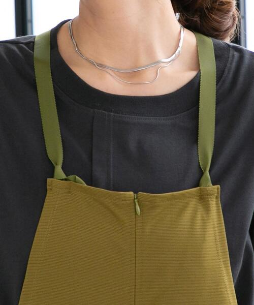 FEELING MADE（フィーリングメイド）の「FEELING MADE ストレッチポンチ テーパード サロペット（サロペット/オーバーオール・レディース・ブラック/オリーブ・SMALL/MEDIUM/LARGE）」の11枚目の写真