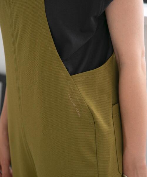 FEELING MADE（フィーリングメイド）の「FEELING MADE ストレッチポンチ テーパード サロペット（サロペット/オーバーオール・レディース・ブラック/オリーブ・SMALL/MEDIUM/LARGE）」の14枚目の写真