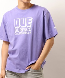 Que USAコットン天竺プリントＴ