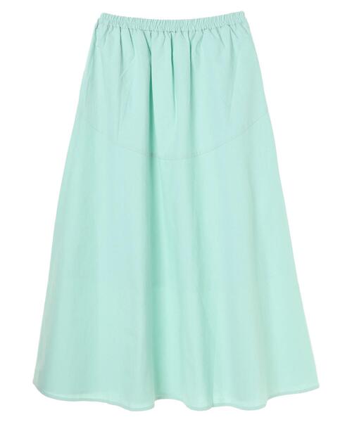 Green　Parks（グリーンパークス）の「ベルギーリネンブレンド 切替スカート＊（スカート・レディース・チャコールグレー/オレンジ/グリーン/モカ・FREE）」の18枚目の写真